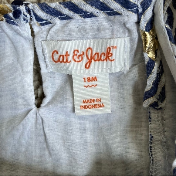 Cat&Jack Baby Girl Summer Dresses Bundle Star Print Dress Eyelet Midi Dress 18mo - Picture 9 of 16